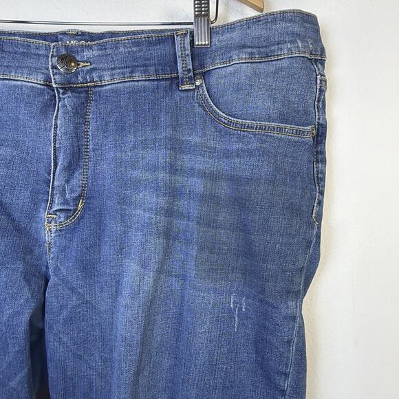 Melissa McCarthy Seven 7 Women's 20 Slimming Girlfriend Patch Denim Jeans 80's - Picture 2 of 14